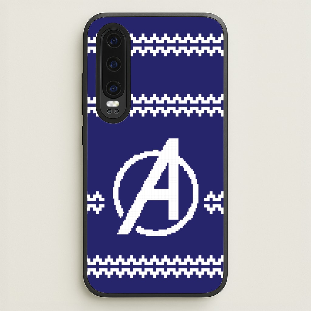 Superhero Team Blue Christmas Jumper  Huawei P30 Case