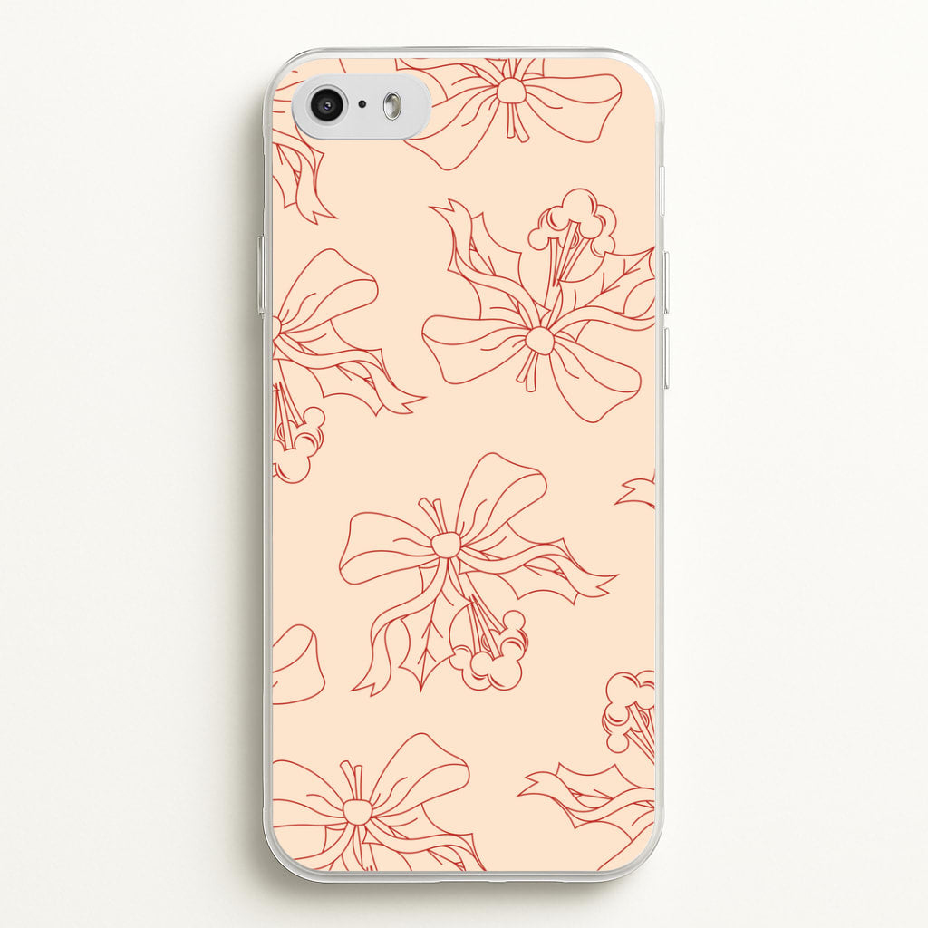 Cartoon Mouse Holly Pattern iPhone 5 / 5s / SE 2016 Case