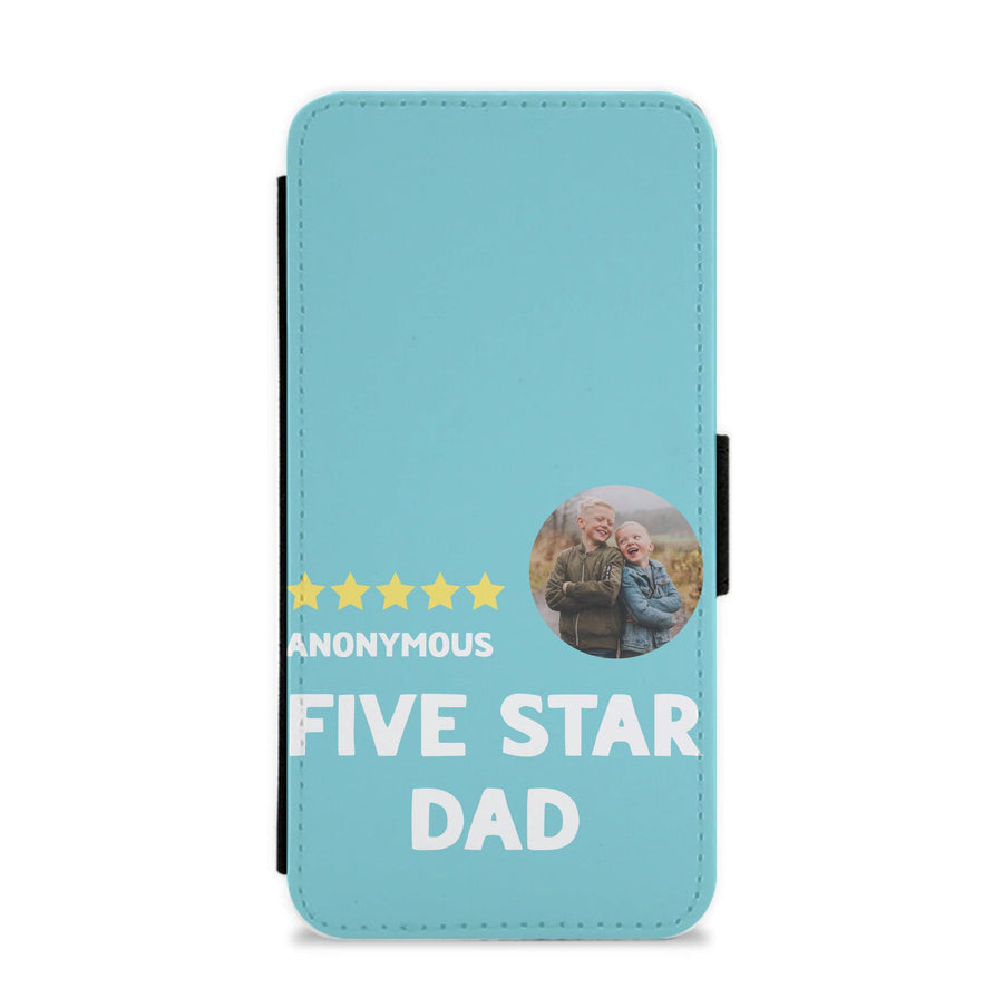 Five Star Dad - Personalised Father's Day Flip / Wallet Phone Case