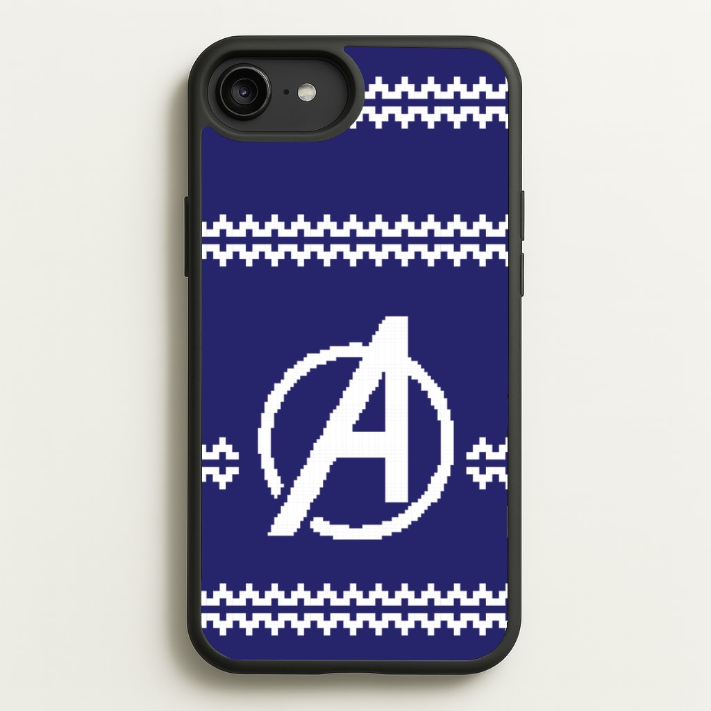 Superhero Team Blue Christmas Jumper  iPhone 6 Plus / 7 Plus / 8 Plus Case