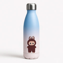 Cute Brown Monster Blue Water Bottle