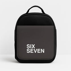 6 7 Black Insulated Lunch Bag