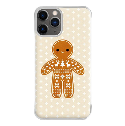 Christmas Jumper Pattern Gingerbread Man Phone Case