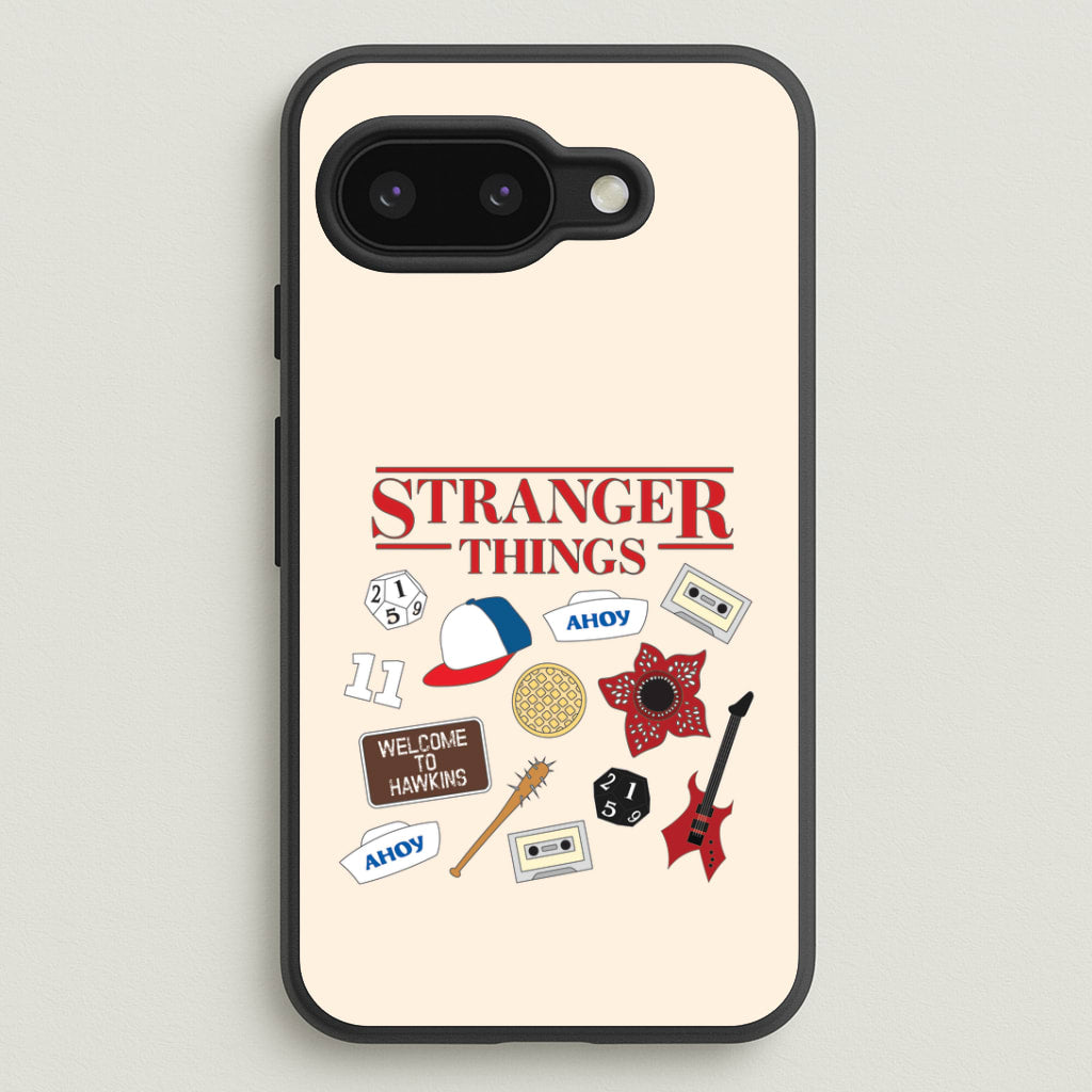 Stranger Things Cartoon Icons Google Pixel 9a Case