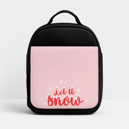 Let It Snow Snowflakes Insulated Lunch Bag