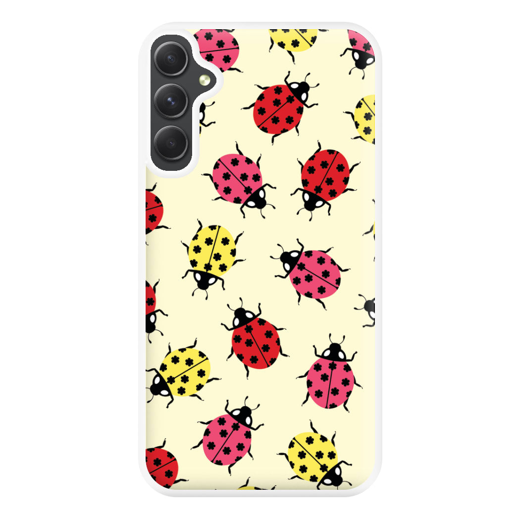  Ladybugs With Flower Spots Pattern Galaxy A54 Case