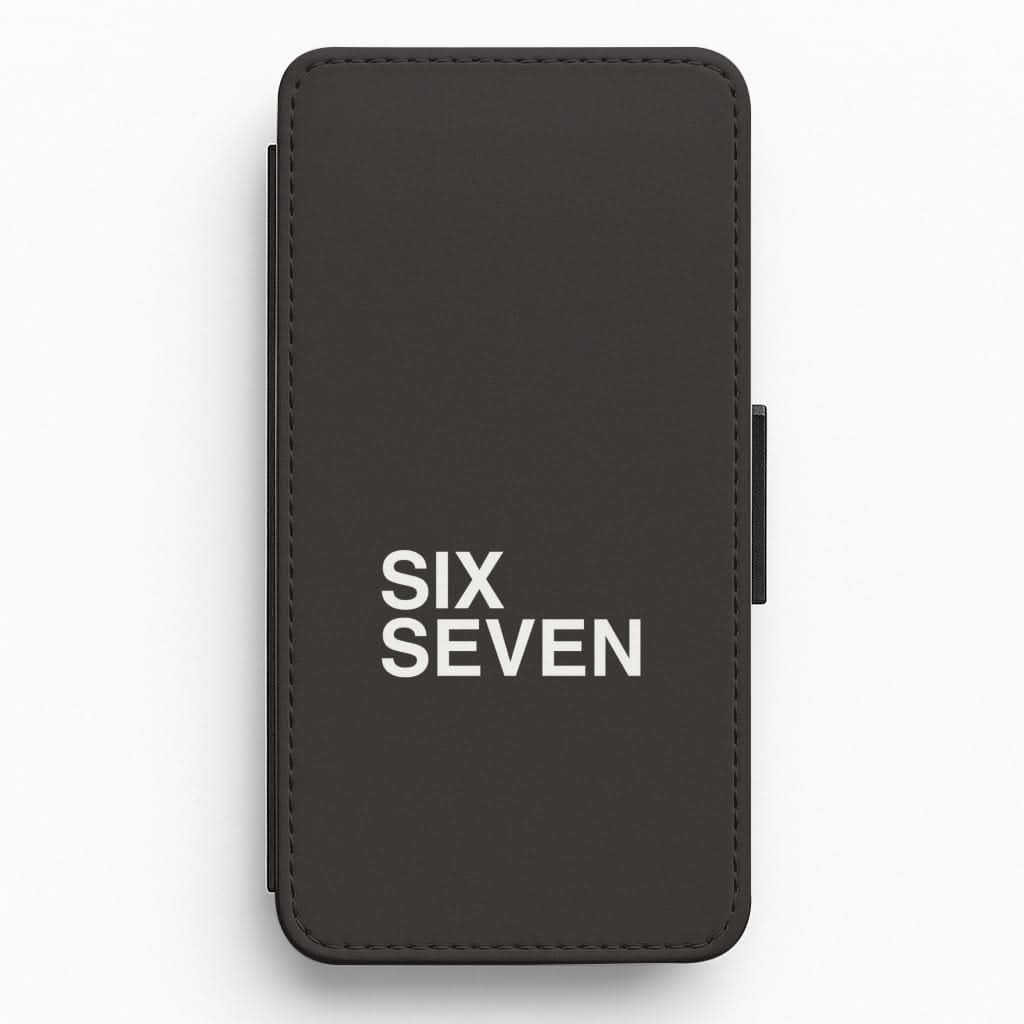 6 7 Black Flip / Wallet Phone Case