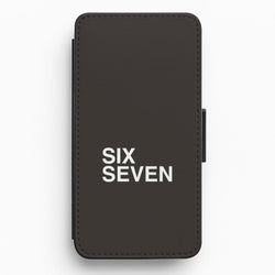 6 7 Black Flip / Wallet Phone Case