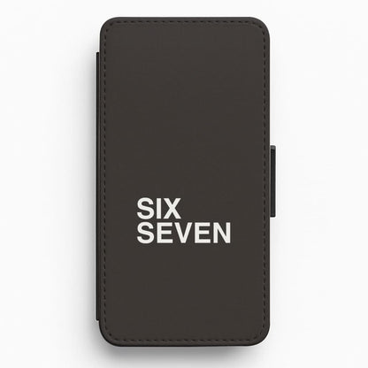 6 7 Black Flip / Wallet Phone Case