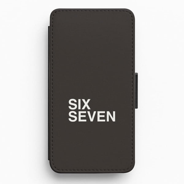 6 7 Black Flip / Wallet Phone Case