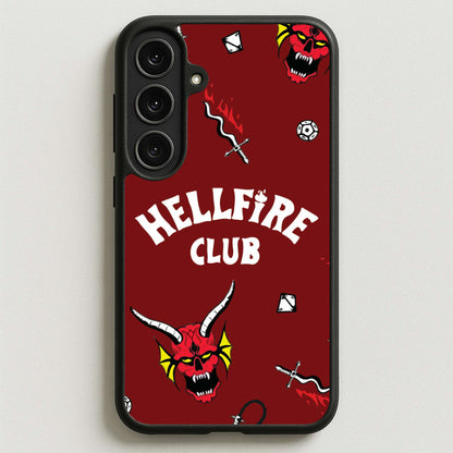 Hellfire Club Icons Collage Red Galaxy S25FE Case