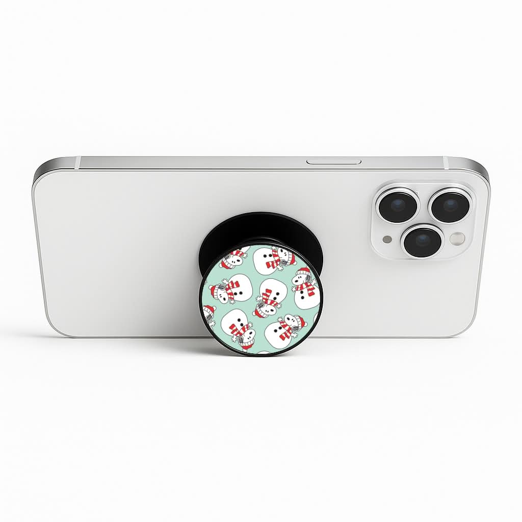 Cartoon Beagle Snowman Pattern Phone Stand