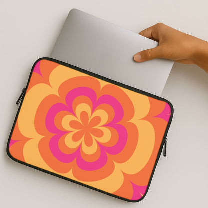 Sunset Trippy Flower Pattern MacBook Cover