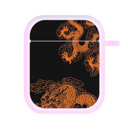 Orange Dragon AirPods Case