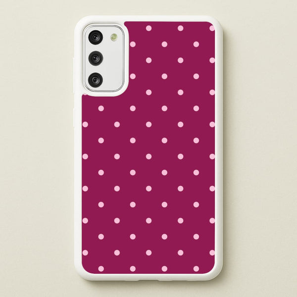 Raspberry Polka Dots Galaxy S20 Case