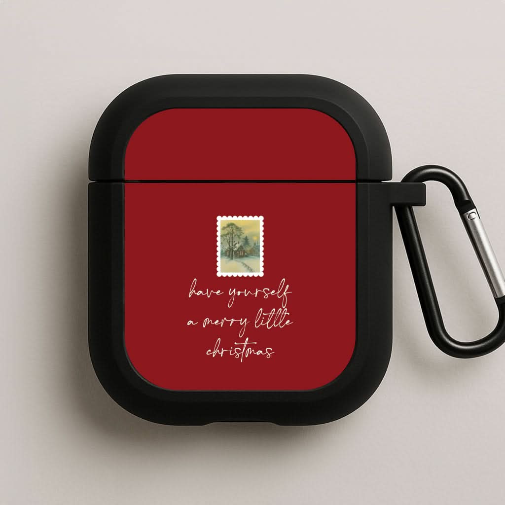 A Merry Little Christmas Stamp AirPods Case