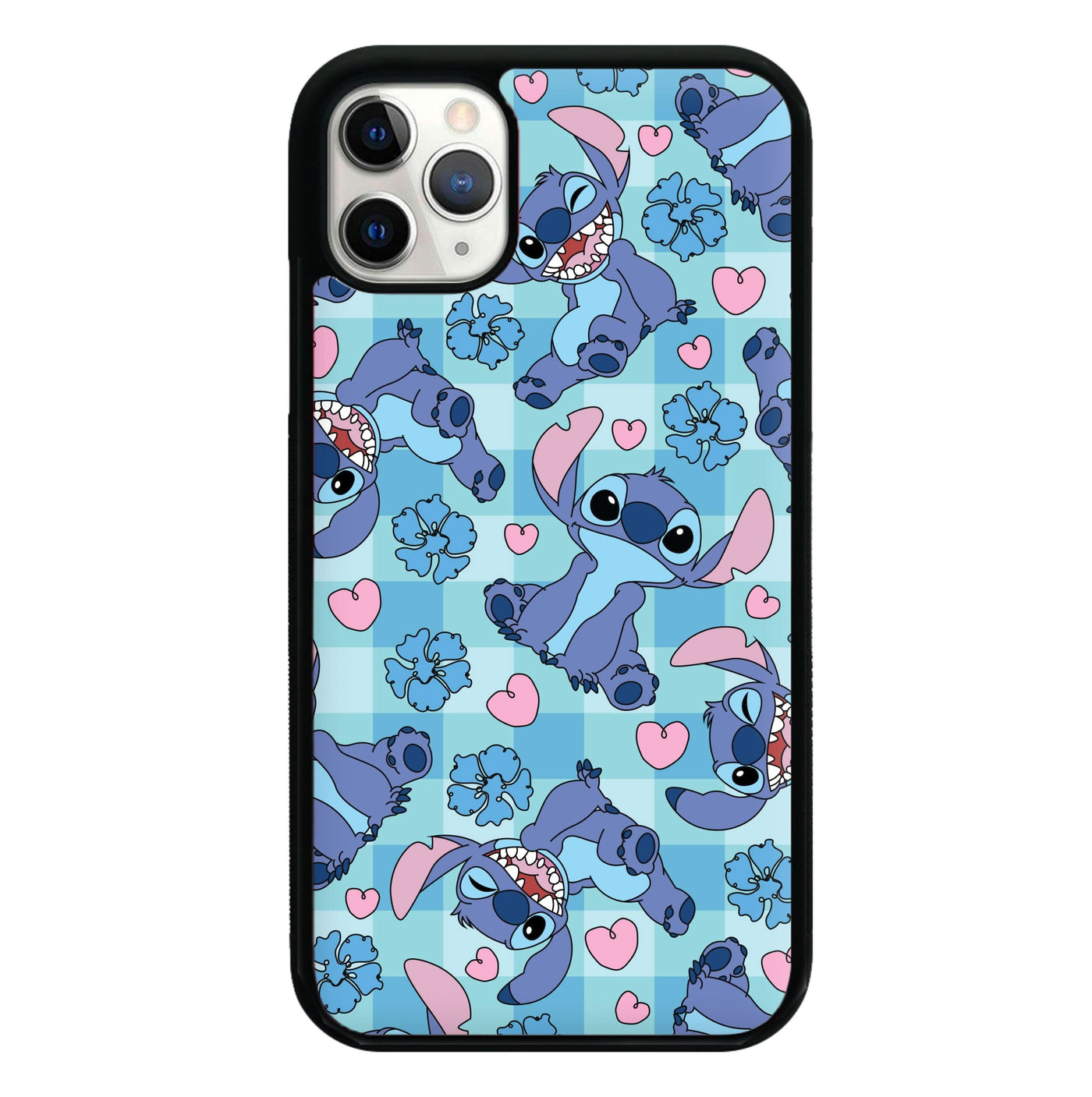 Blue Alien And Hearts Pattern Phone Case