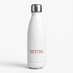 Floral Varsity Mum White Water Bottle