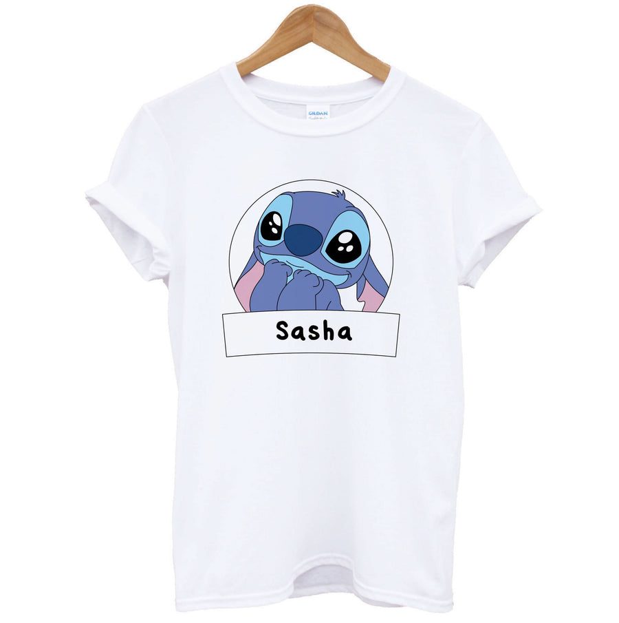 Personalised Cute Blue Alien  T-Shirt