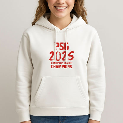 Champion League Winners 25 PSG Womans Hooded Sweatshirt