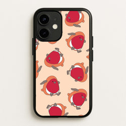 Christmas Robin Plush Pattern iPhone 12 / 12 Pro Case