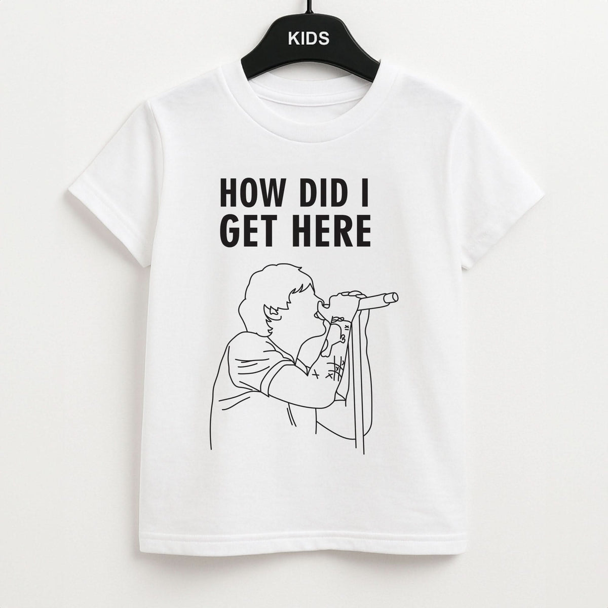 How Did I Get Here Outline Kids T-Shirt