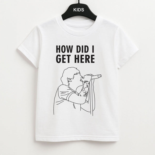 How Did I Get Here Outline Kids Unisex T-Shirt