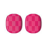 Neon Pink Checkered Abstract Pattern AirPods Max Case 3