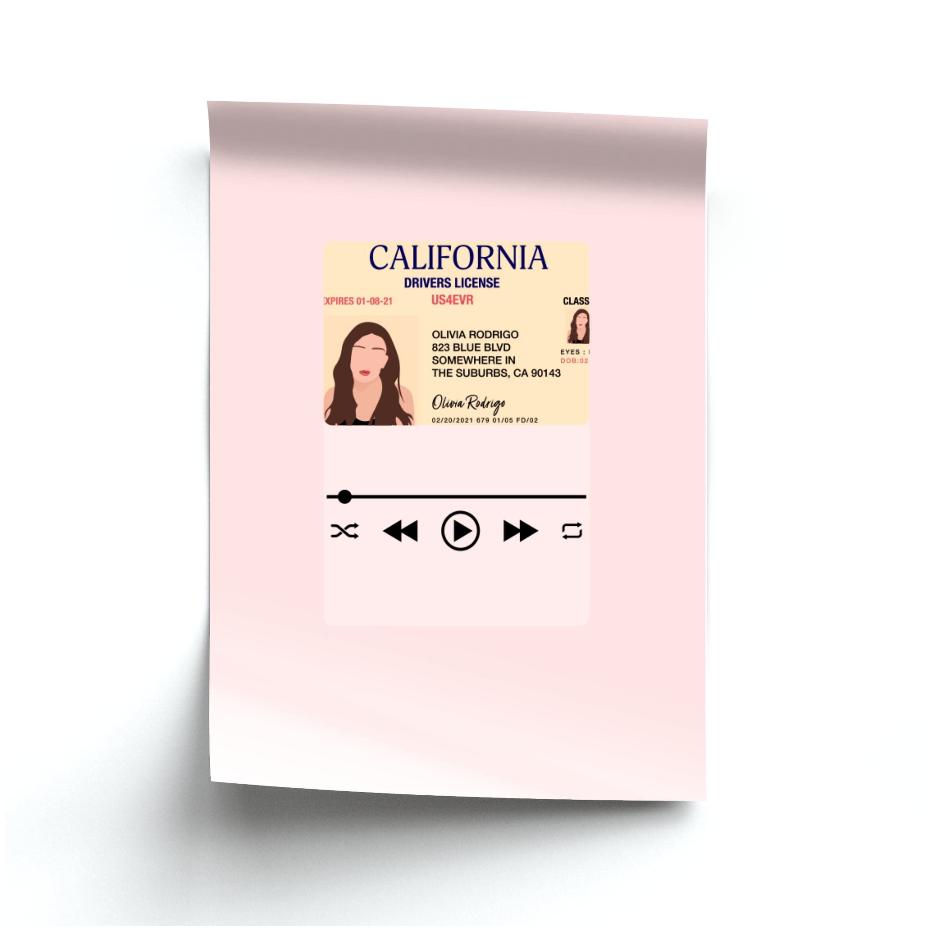 Drivers License - Olivia TikTok Poster