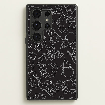 Halloween Plushies Pattern II - Halloween Galaxy S25 Ultra Case
