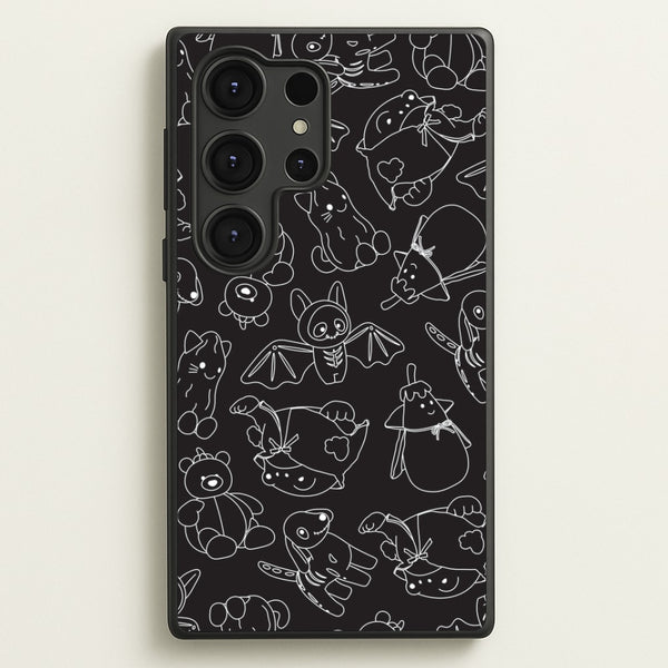Halloween Plushies Pattern II - Halloween Galaxy S25 Ultra Case