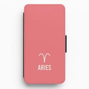Aries Pastel Zodiac Flip / Wallet Phone Case 1