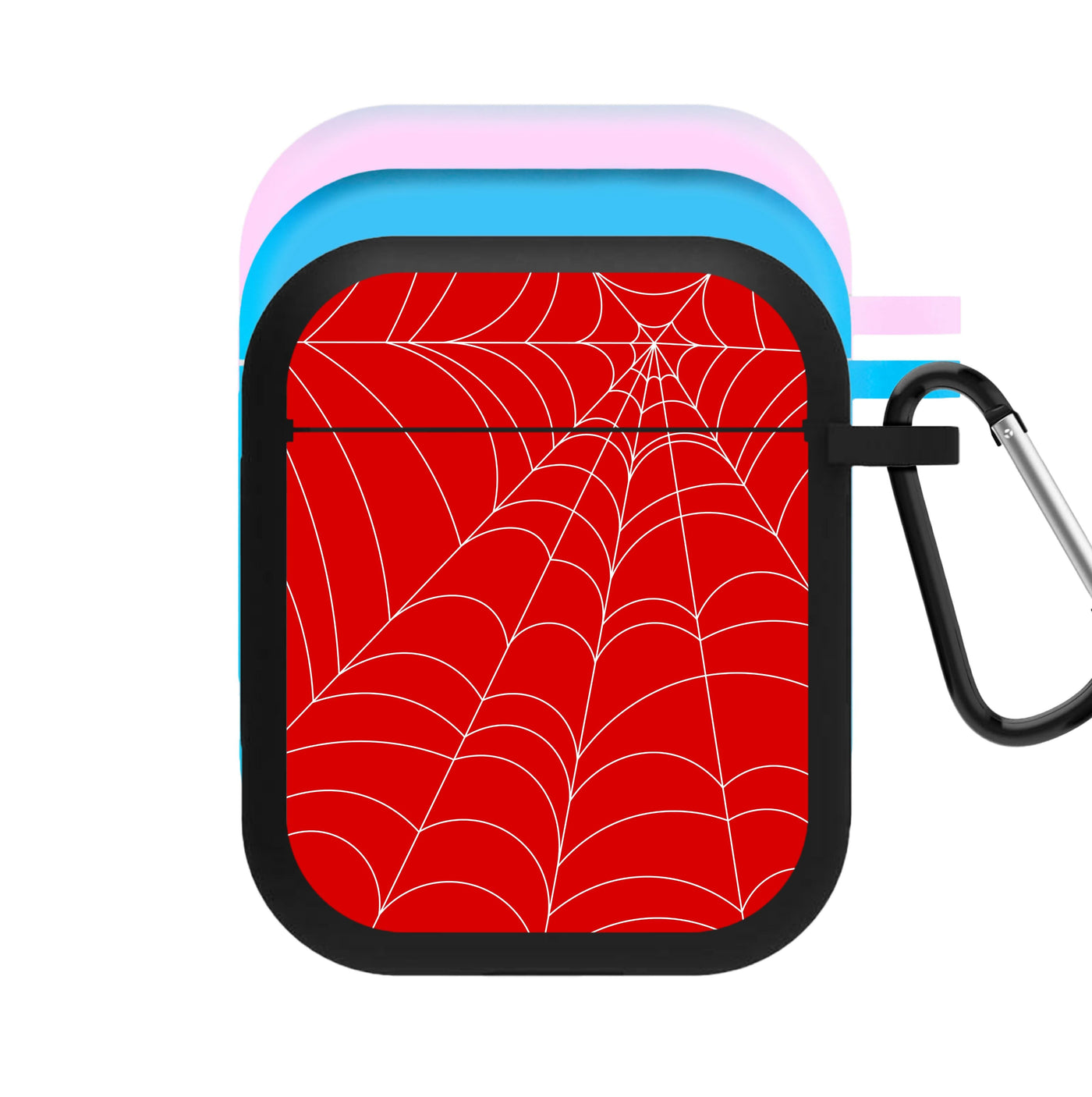 Red Cobwebs Pattern AirPods Case