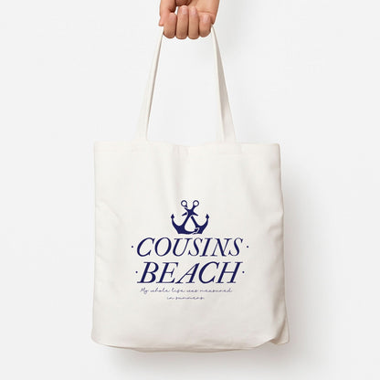 Stripes Cousin Beach Tote Bag