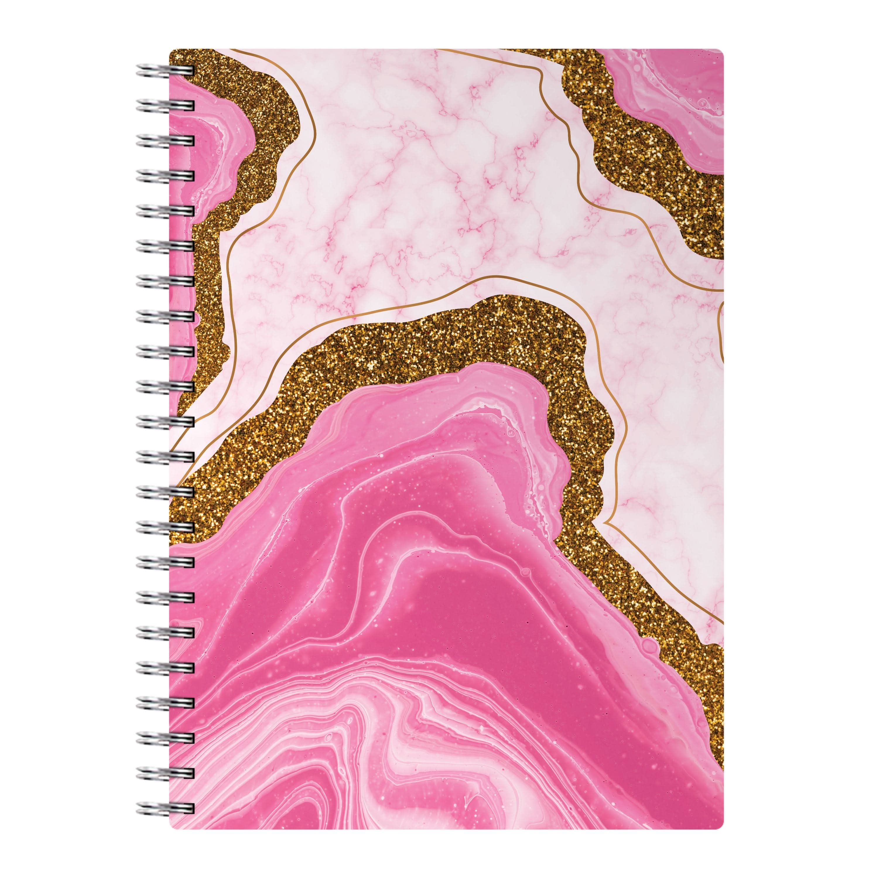 Marble Rock Veins And Glitter Notebook