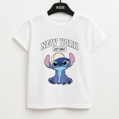 New York Blue Alien Kids Unisex T-Shirt
