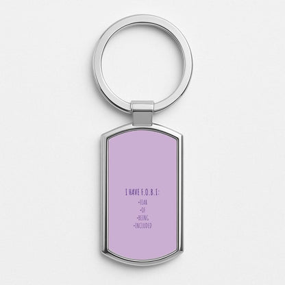 F.O.B.I Silver Metal Keyring