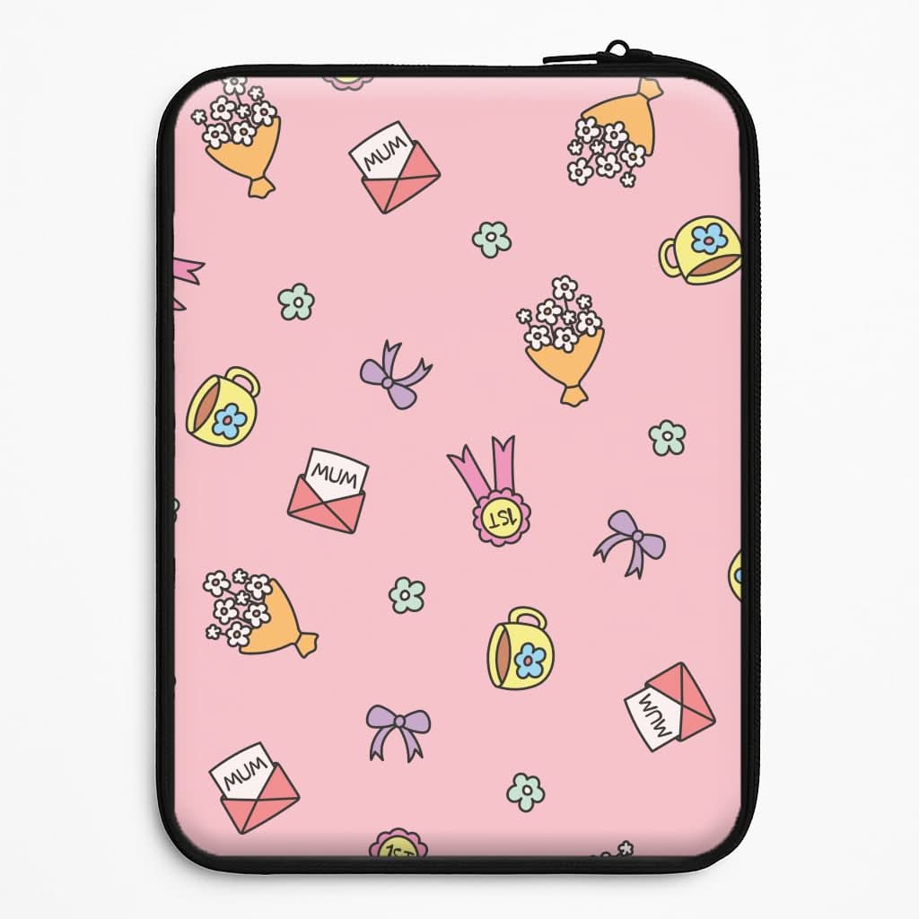 Mum Doodles Pattern Laptop Sleeve