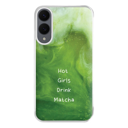 Hot Girls Drink Matcha Galaxy S25 Edge Case