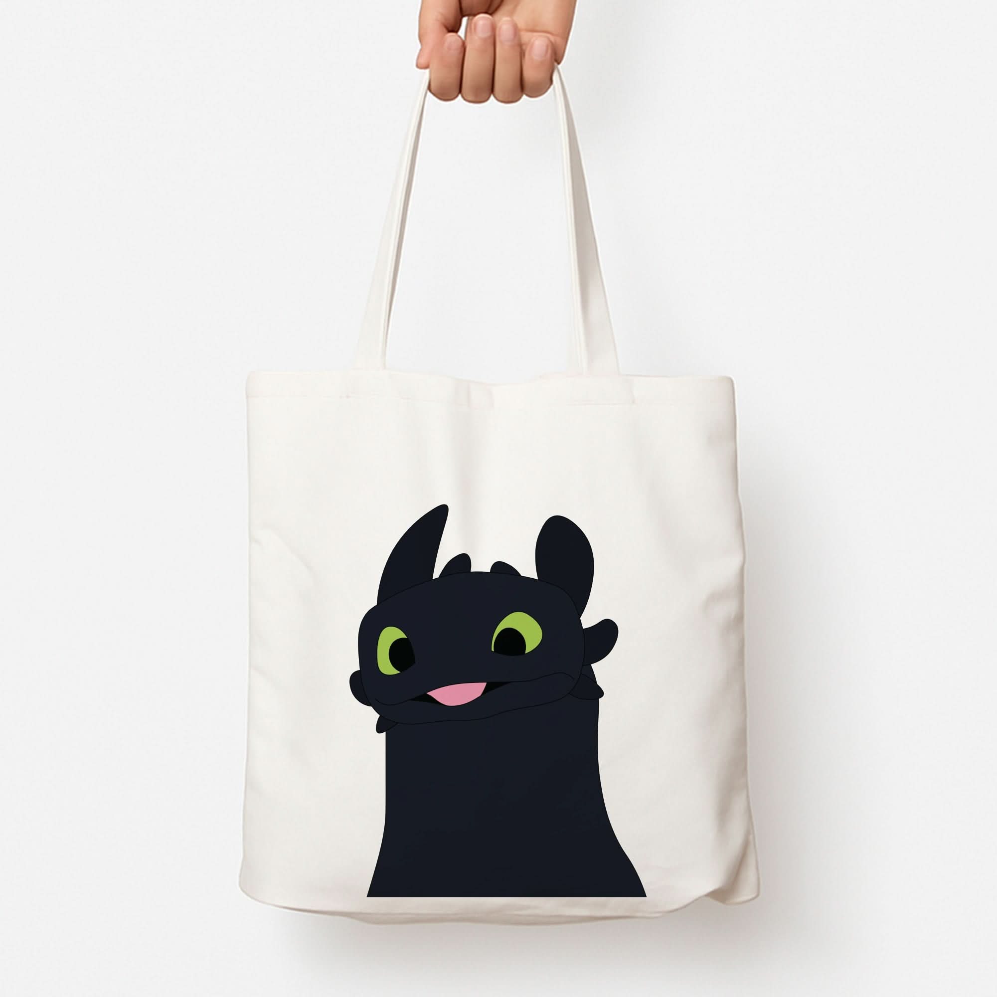 Black Fury Dragon Tote Bag