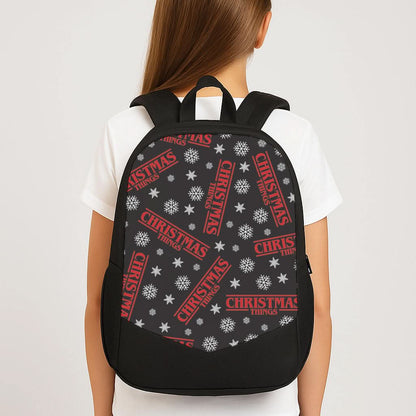 Christmas Things Snowflake Pattern School Bag