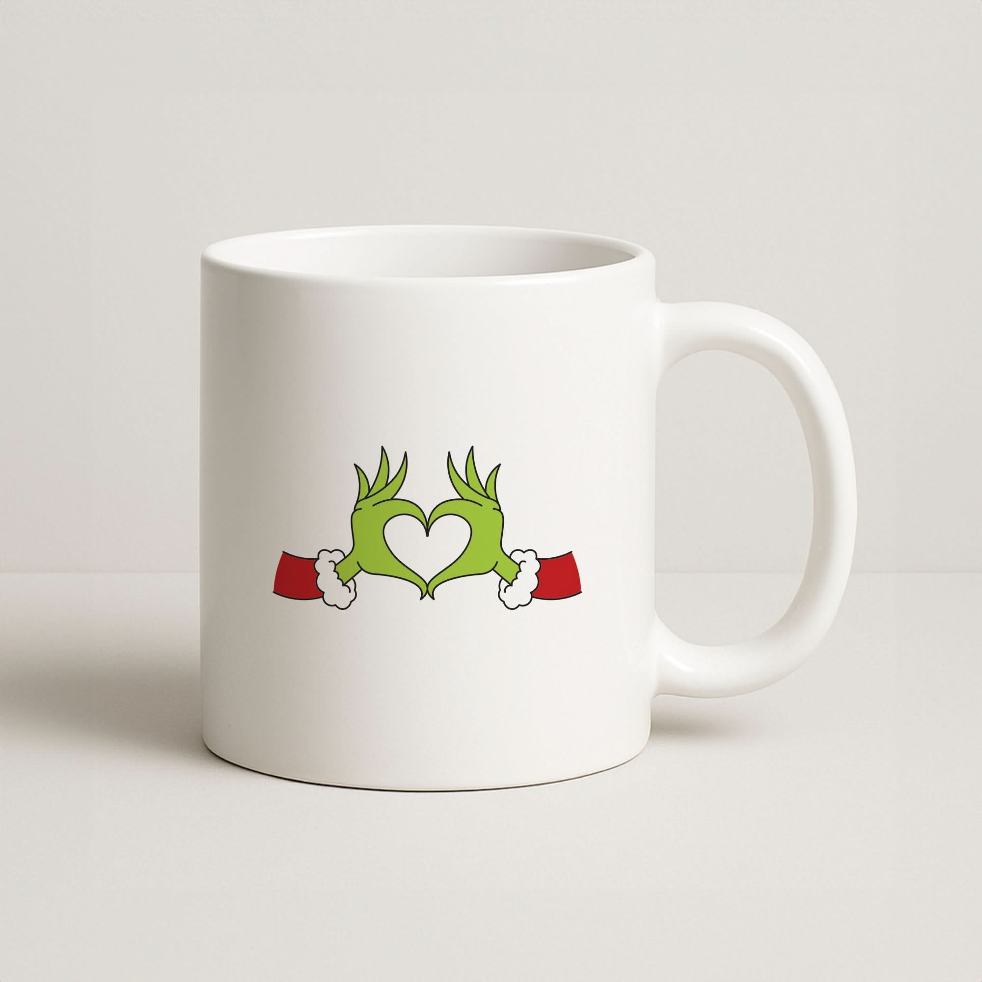 Christmas Green Heart Coffee Mug