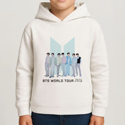 K-Pop Band Tour Pastel Blue Kids Hoodie 4