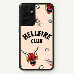 Hellfire Club Icons Collage Peach Galaxy S21 Ultra Case