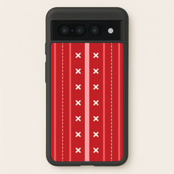 Stripes And Stitches Red Christmas Pattern Google Pixel 7 Pro Case