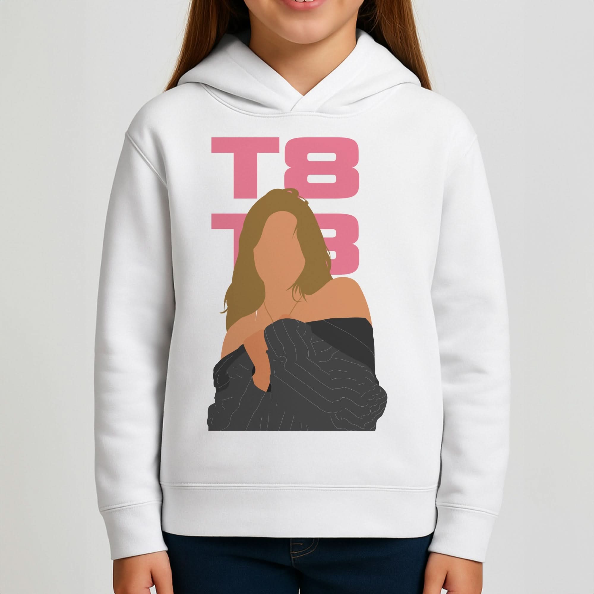 T8 Pink  Girls Hoodie