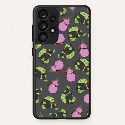 Vampire Frogs And Vegetables Pattern - Halloween Galaxy A33 Case