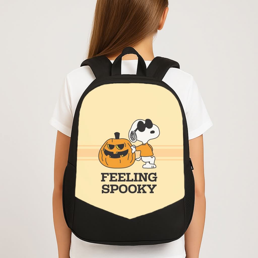 Feeling Spooky Cartoon Beagle School Bag