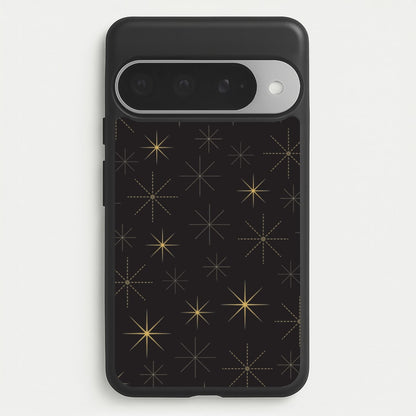 Christmas Gold Stars Pattern Google Pixel 10 Pro XL Case