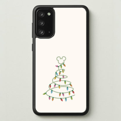 Cartoon Mouse Christmas Tree Lights Galaxy Note 20 Case